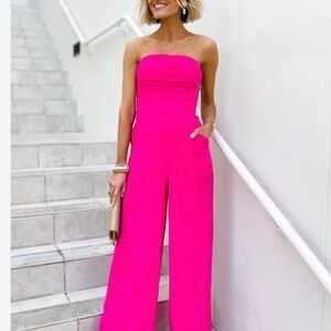 Express neon berry jumpsuit size medium